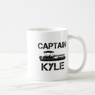 Captain Kyle Pontoon Personalised Boat Name Fishin Coffee Mug