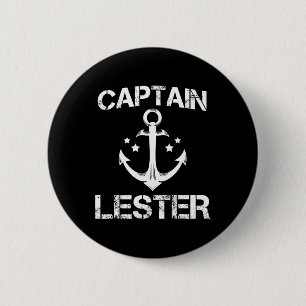 Captain Lester Funny Birthday Personalised Name Bo 6 Cm Round Badge