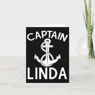 Captain Linda Boat Boating Ship Yacht Anchor Card