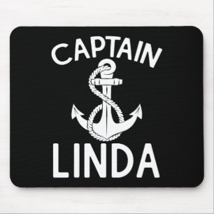 Captain Linda Boat Boating Ship Yacht Anchor Mouse Pad