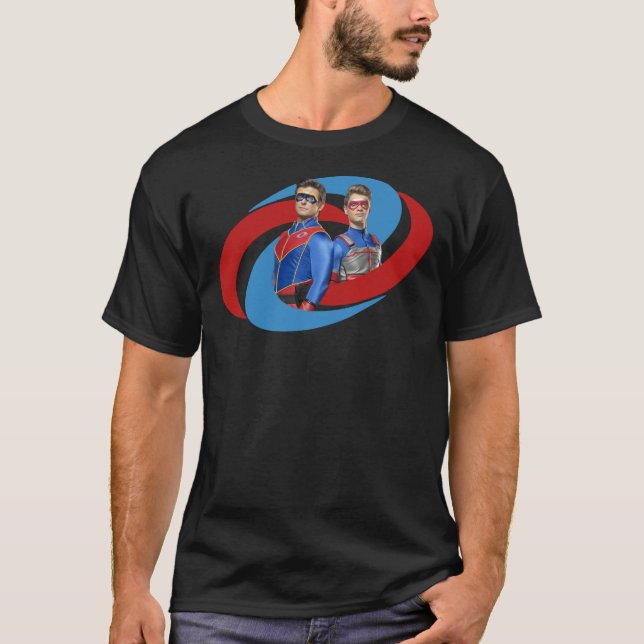Captain Man And Kid Danger - Logo   T-Shirt (Front)