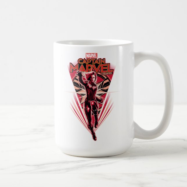 Captain Marvel | Shining Captain Marvel Badge Coffee Mug (Right)