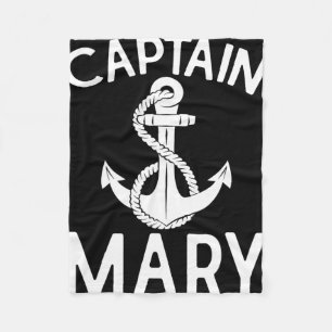 Captain Mary Ship Yacht Boating Boat Anchor Fleece Blanket