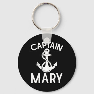 Captain Mary Ship Yacht Boating Boat Anchor Key Ring