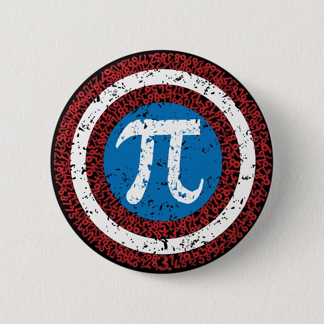Captain Maths 6 Cm Round Badge (Front)