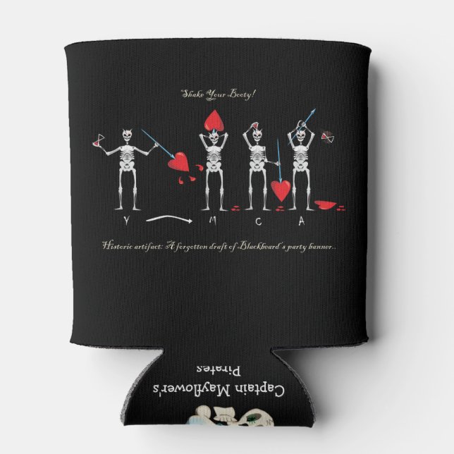 CAPTAIN MAYFLOWER'S Blackbeard Flag Can Cooler (Back)