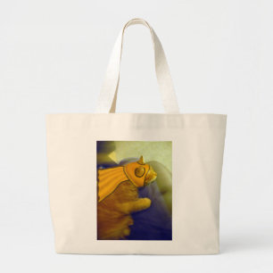 Captain Me-Ow Large Tote Bag