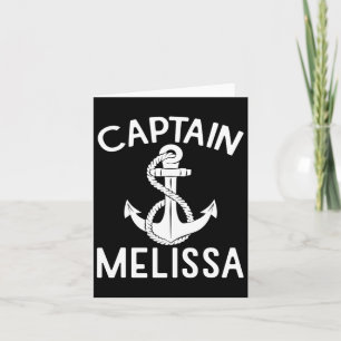Captain Melissa Ship Boat Boating Yacht Anchor Card