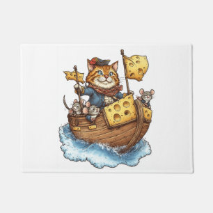 Captain Meowbeard � Funny Pirate Cat Graphic Doormat