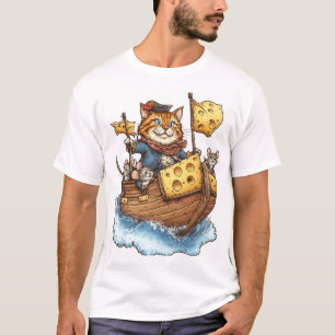 Captain Meowbeard – Funny Pirate Cat Graphic T-Shirt
