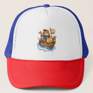 Captain Meowbeard � Funny Pirate Cat Graphic Trucker Hat