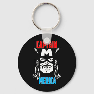 Captain Merica Drinking Independence Day 4th Of Ju Key Ring