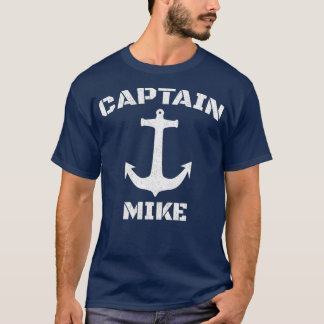 Captain Mike Personalised  Boat Captain T-Shirt