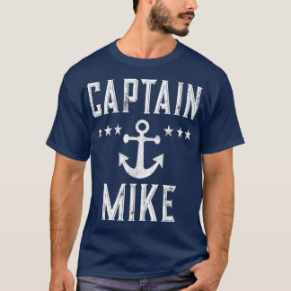 Captain Mike Personalised Boating Lover Name T-Shirt