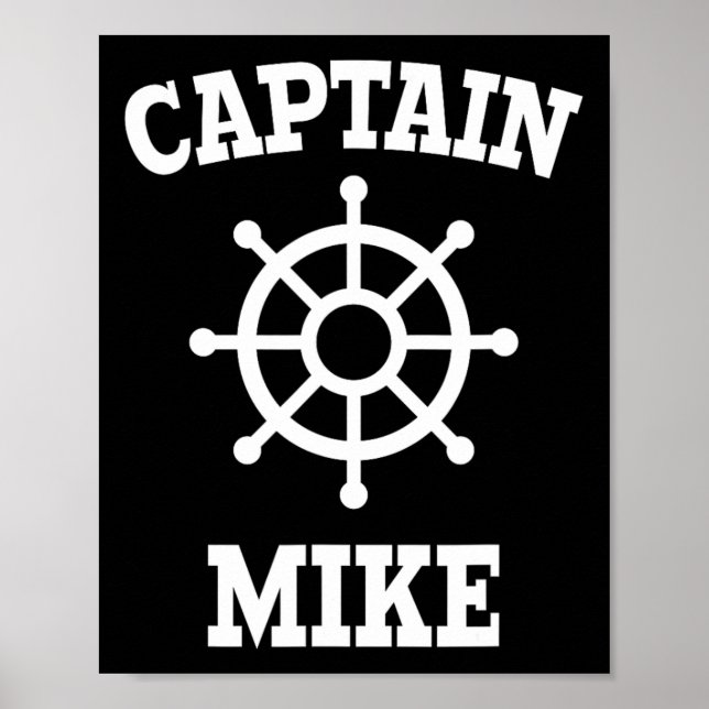 Captain Mike T Shirt  Poster (Front)