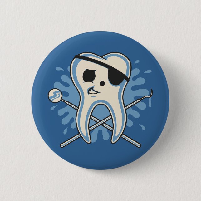 Captain Mol-Arrrr! 6 Cm Round Badge (Front)