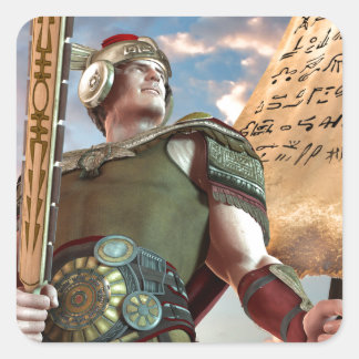 Captain Moroni Square Sticker