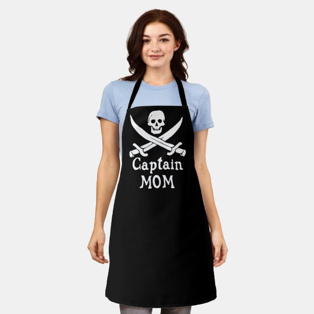 Captain Mum - Classic All-Over Print Apron (Worn)