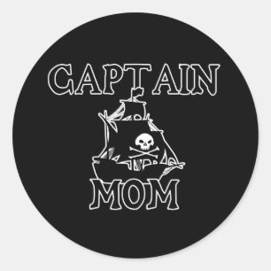 Captain Mum Classic Round Sticker