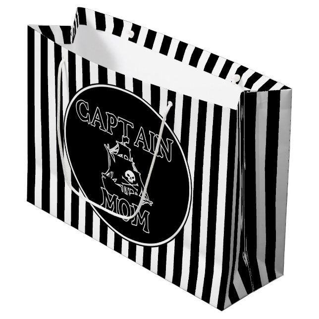 Captain Mum Large Gift Bag (Front Angled)