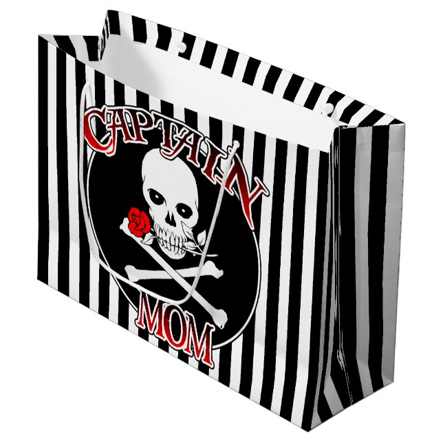 Captain Mum Large Gift Bag (Front Angled)