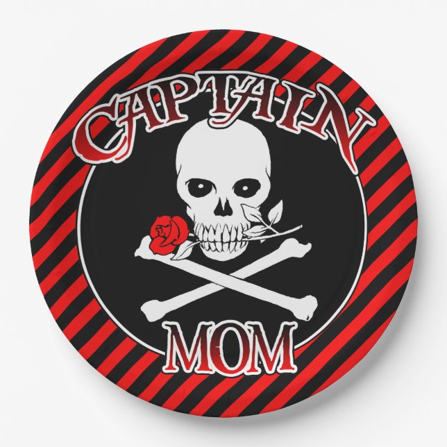 Captain Mum Paper Plates (Front)