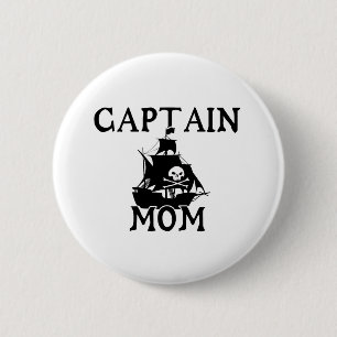 Captain Mum Sm Round Button
