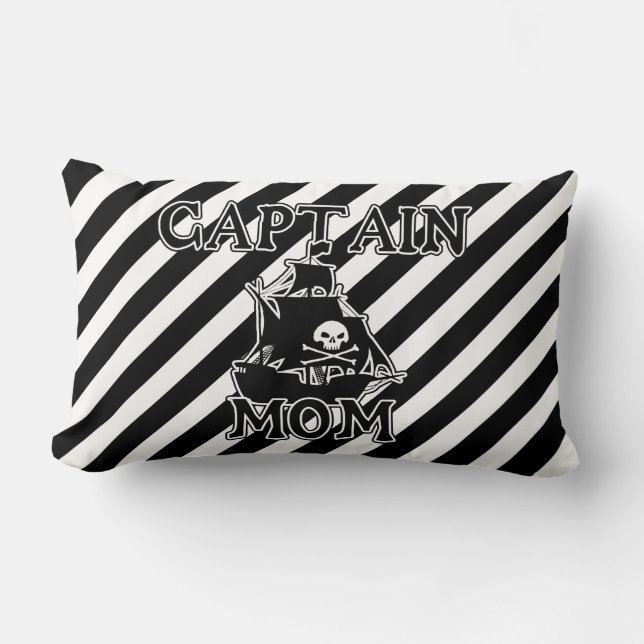 Captain Mum Throw Pillow (Front)