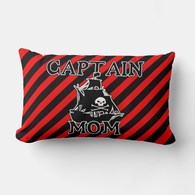 Captain Mum Throw Pillow (Front)