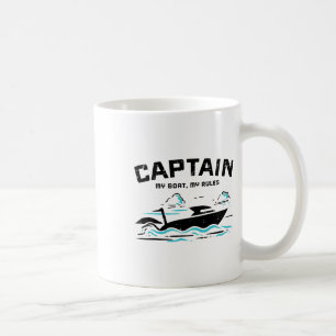 Captain My Boat Rules Pontoon Owner Boater Men Wom Coffee Mug