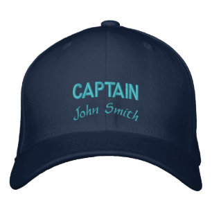 Captain name personalised embroidered hat