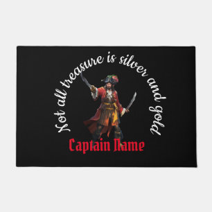Captain Name Pirate Party  Doormat