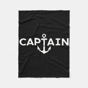 Captain Nautical Anchor Boater Sailor Yachting Boa Fleece Blanket