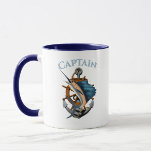 Captain Nautical Anchor Deep Sea Fishing Mug