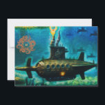 Captain Nemo´s "Nautilus"<br><div class="desc">I loved to read Jules Verne´s stories as a youth. Here´s a vaguely impressionist take on Captain Nemo´s „Nautilus“,  rendered by AI and embellished somewhat using a graphic software.</div>