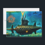 Captain Nemo´s "Nautilus"<br><div class="desc">I loved to read Jules Verne´s stories as a youth. Here´s a vaguely impressionist take on Captain Nemo´s „Nautilus“,  rendered by AI and embellished somewhat using a graphic software.</div>
