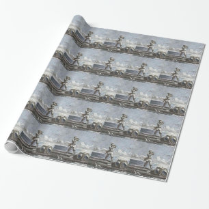 Captain Nemo Verne 20,000 Leagues Illustration Wrapping Paper