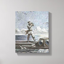 Captain Nemo Verne 20,000 Leagues Sci Fi Art