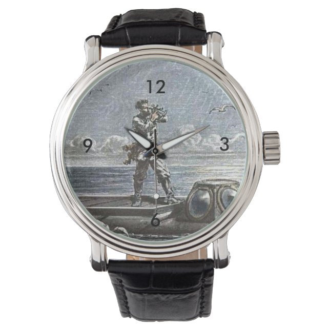 Captain Nemo Verne 20,000 Leagues Sci Fi Art Watch (Front)