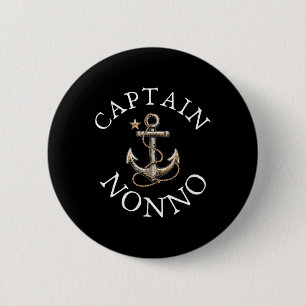 Captain Nonno Boat Sailing Boating Vintage Anchor 6 Cm Round Badge