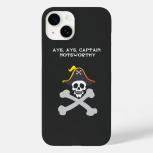 Captain Noteworthy Skull and Crossbones Pirate Case-Mate iPhone 14 Case