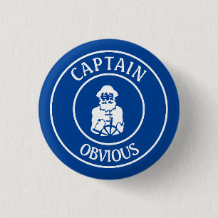 Captain Obvious Keychain 3 Cm Round Badge