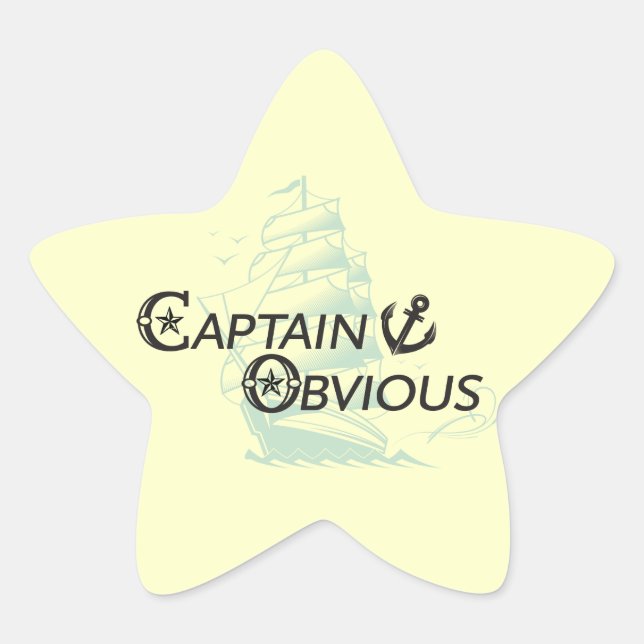 Captain Obvious Star Sticker (Front)