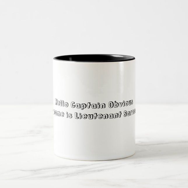 Captain obvious Two-Tone coffee mug (Center)