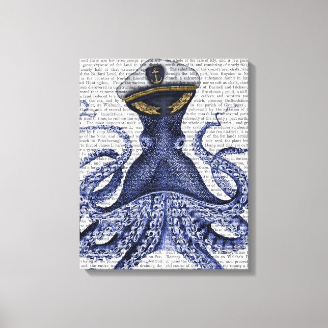 Captain Octopus Canvas Print (Front)