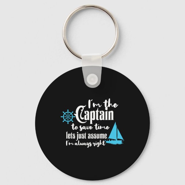 Captain Of The Boat Chaparral Boats  Key Ring (Front)