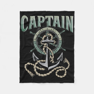 Captain Of The Boat Fleece Blanket