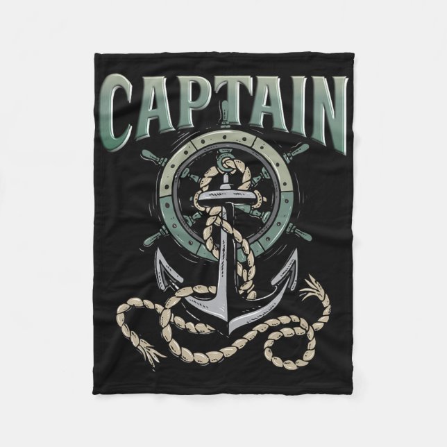 Captain Of The Boat  Fleece Blanket (Front)