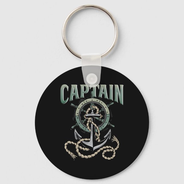 Captain Of The Boat  Key Ring (Front)