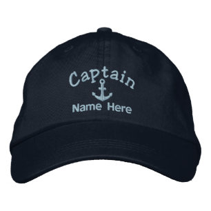 Captain Of The Boat Personalised Embroidered Hat